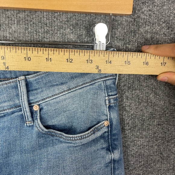 MOTHER $248 Denim Jeans The Stunner Zip Ankle Step Fray Raw Hem Light Wash 30 - Picture 6 of 12